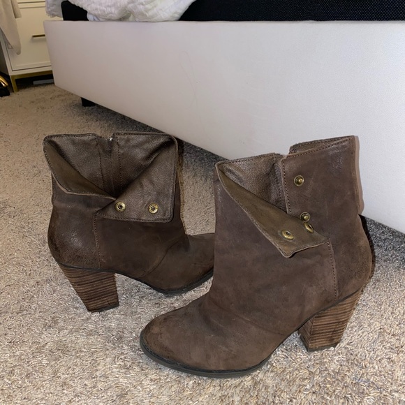 Aldo Brown Fold-over Booties Size 10 - Picture 3 of 5